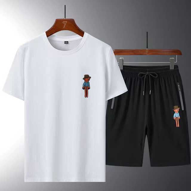 Louis Vuitton mirror quality Clothing Shorts T-Shirt Two Piece Outfits &  Matching Sets Men Summer Collection Short Sleeve 